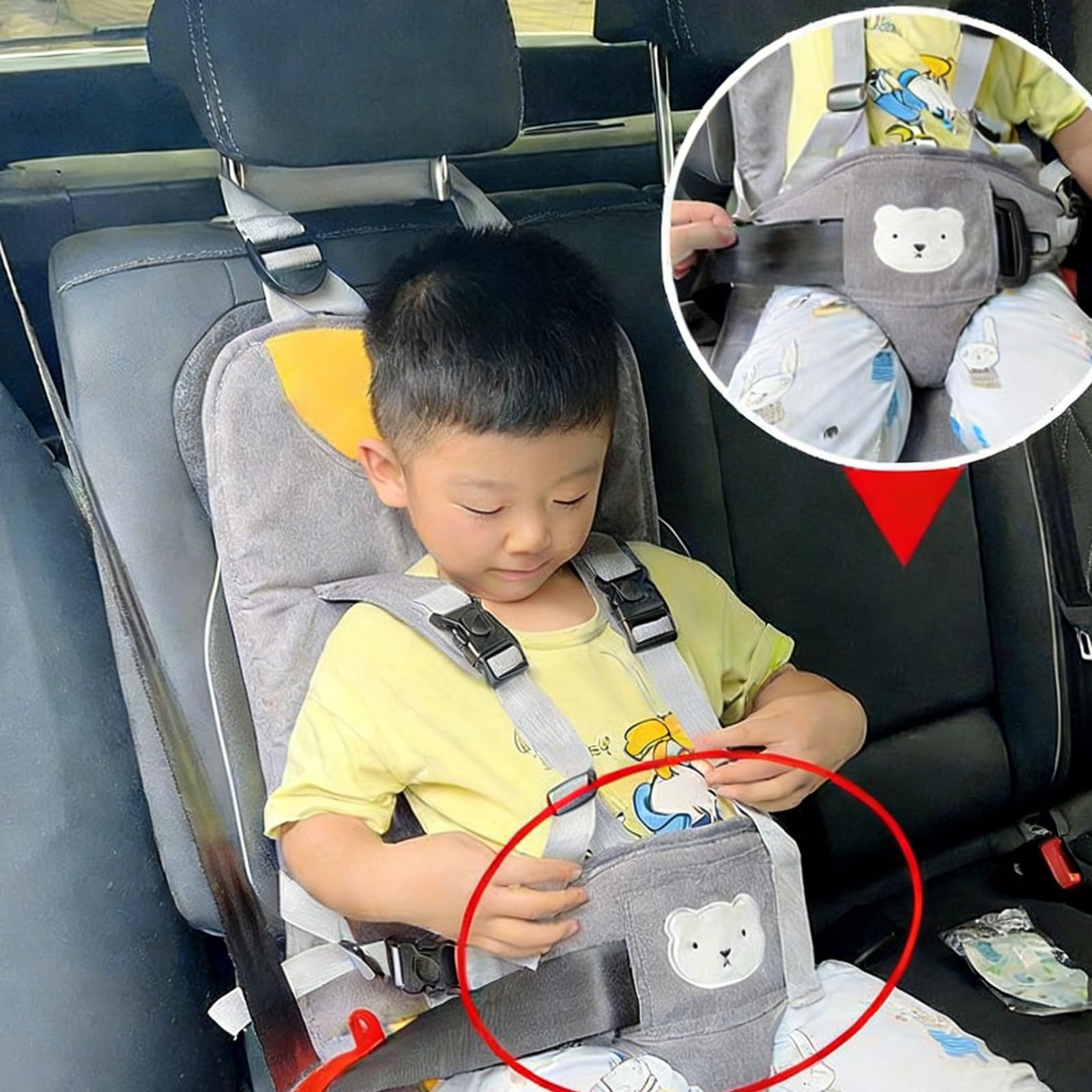 Seggiolino auto per bambini con/senza cuscino per aumentare l ' altezza per 6 mesi a 3 anni Facile da pulire e forte fissaggio Sedile per aumentare l ' altezza