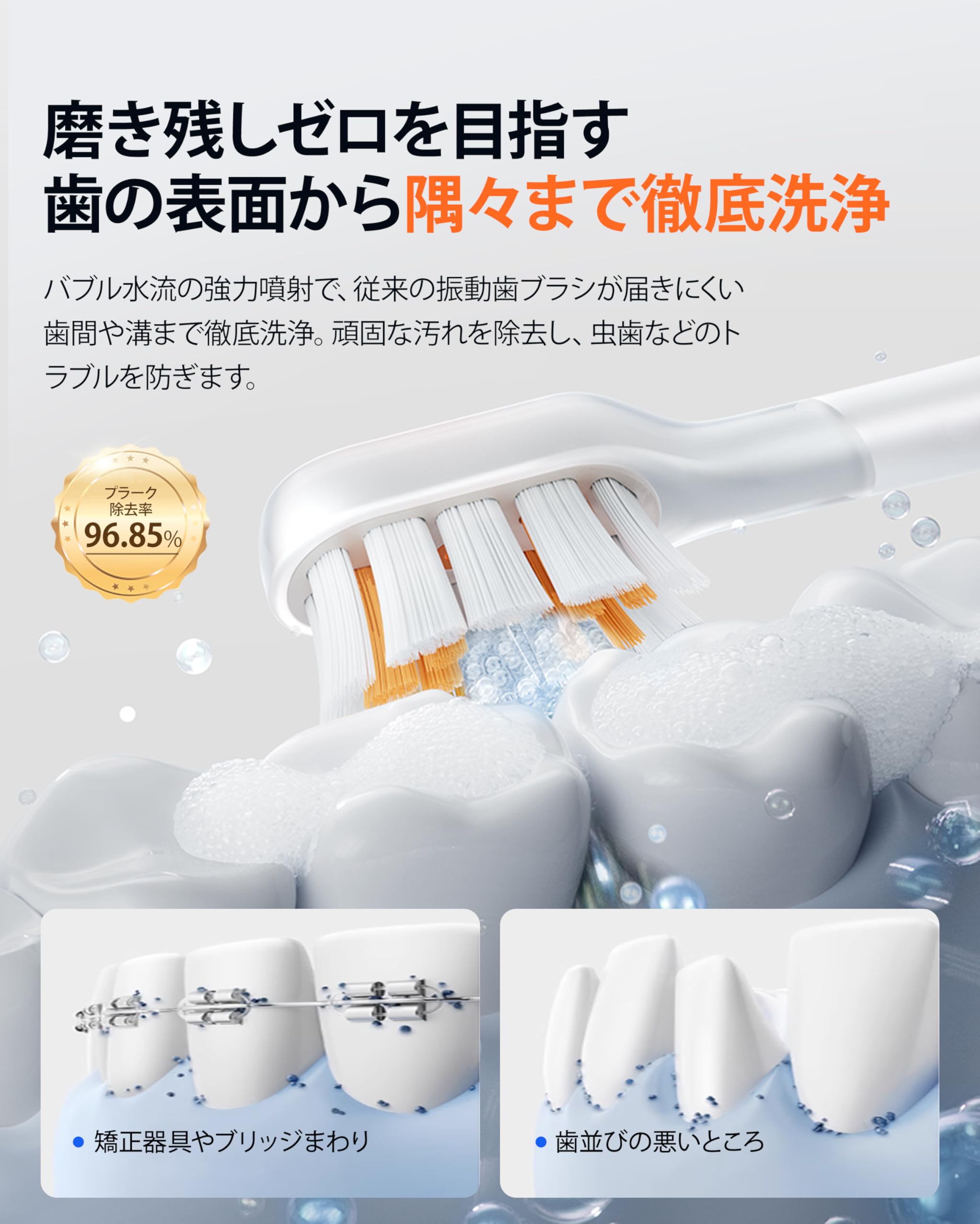 Amazon.co.jp: RANVOO 電動歯ブラシ 交換用ブラシヘッド 柔らかめ 360