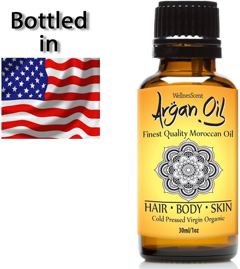 Argan Oil 100% Natural Pure Undiluted Cold Pressed Moroccan Oil, Pure Argan Oil, From Wrinkles to Dry Skin, Anti-aging, Restorative, Soothes Skin Diseases Like Eczema, Acne. A Beauty Must Have!