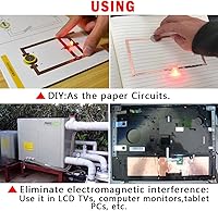 Vista 6 de Oubaka 4 Pack Copper Foil Tape,Copper Tape Double-Sided Conductive with Adhesive for EMI Shielding,Paper Circuits, Electrical Repairs