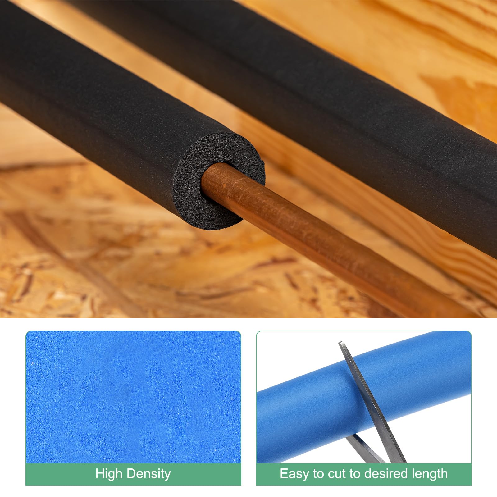 M METERXITY Pipe Insulation Foam Tube, 32mm ID 44mm OD 1m Length - Image 4