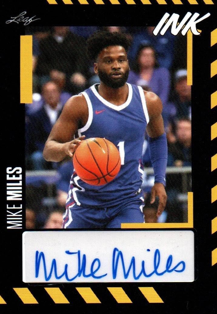 Mike Miles Autographed Rookie Card Gold Auto Basketball Card - 2023 Leaf Ink Basketball Card #BA-MM1 (Horned Frogs)