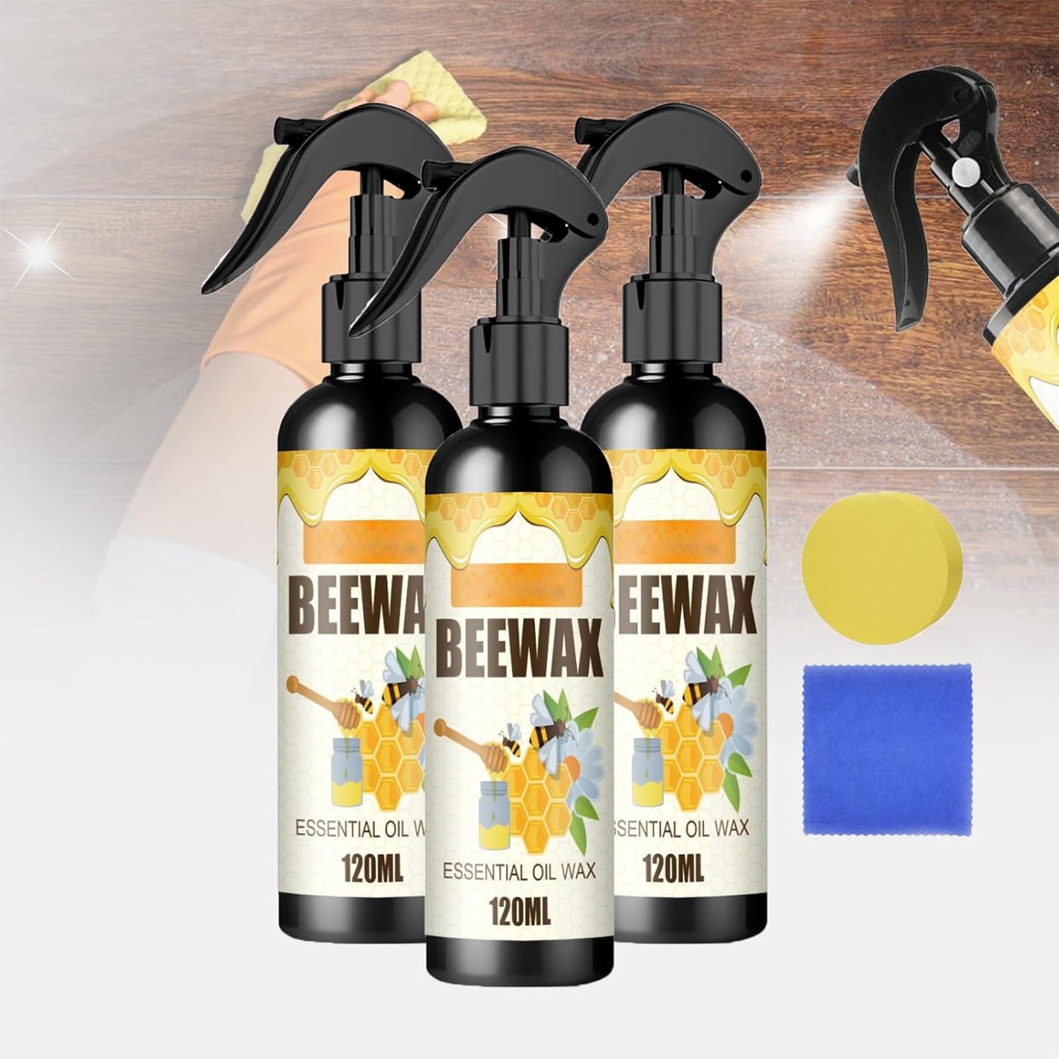 Delyx Natural MicroMolecularized Beeswax Furniture Polish, Beeswax Spray and Polish