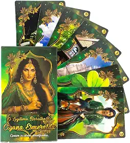 O Legitimo Baralho da Cigana Esmeralda 36 Cartas + Presente
