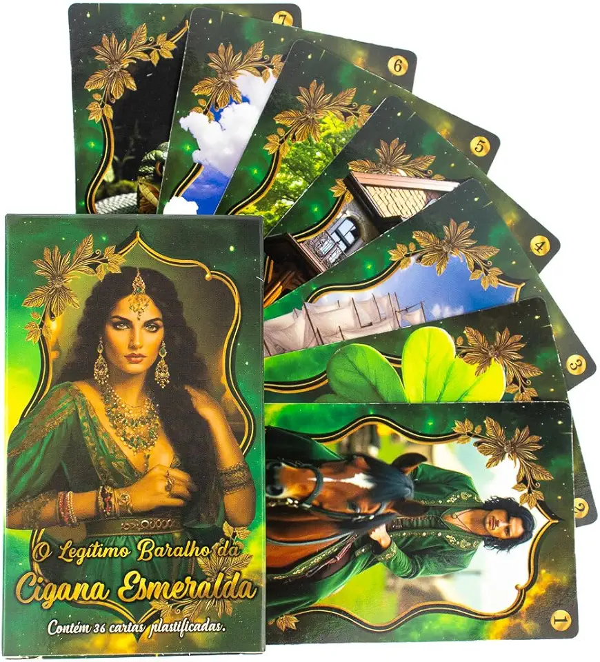 O Legitimo Baralho da Cigana Esmeralda 36 Cartas + Presente