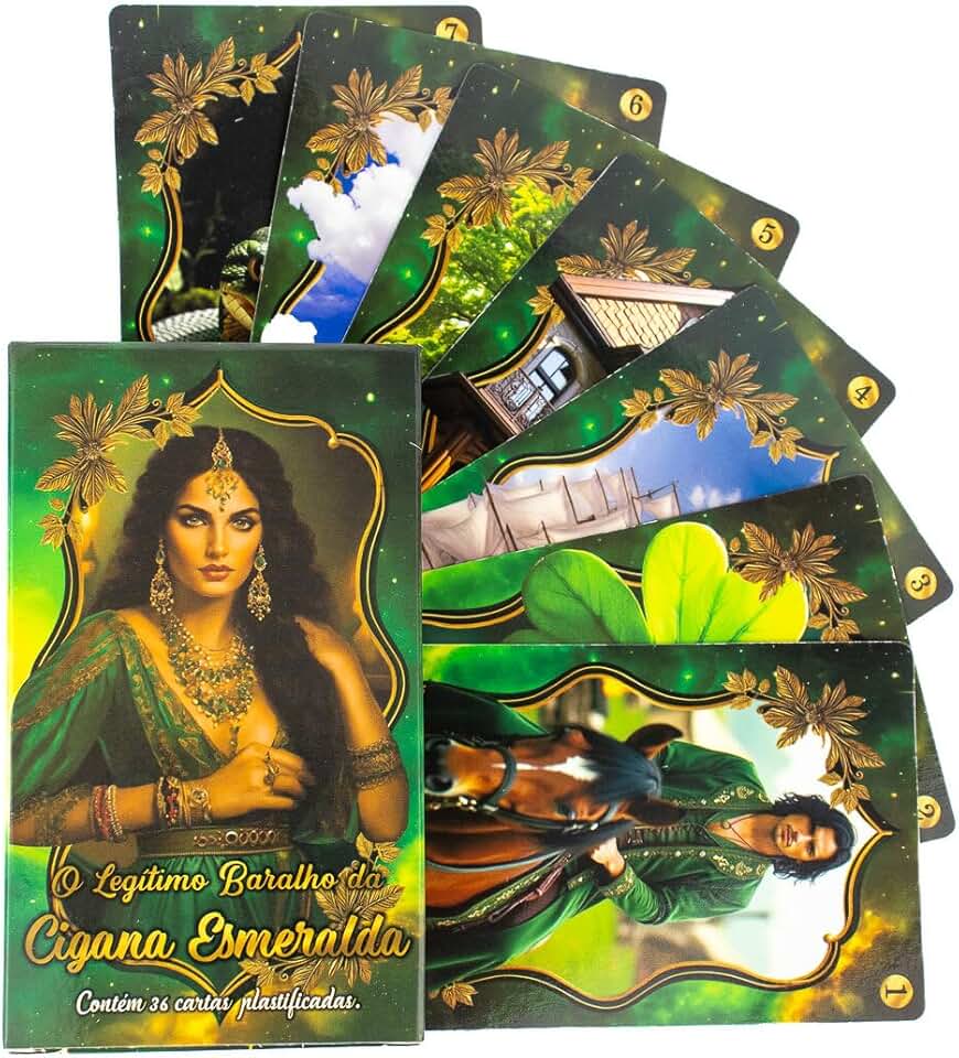 O Legitimo Baralho da Cigana Esmeralda 36 Cartas Manual
