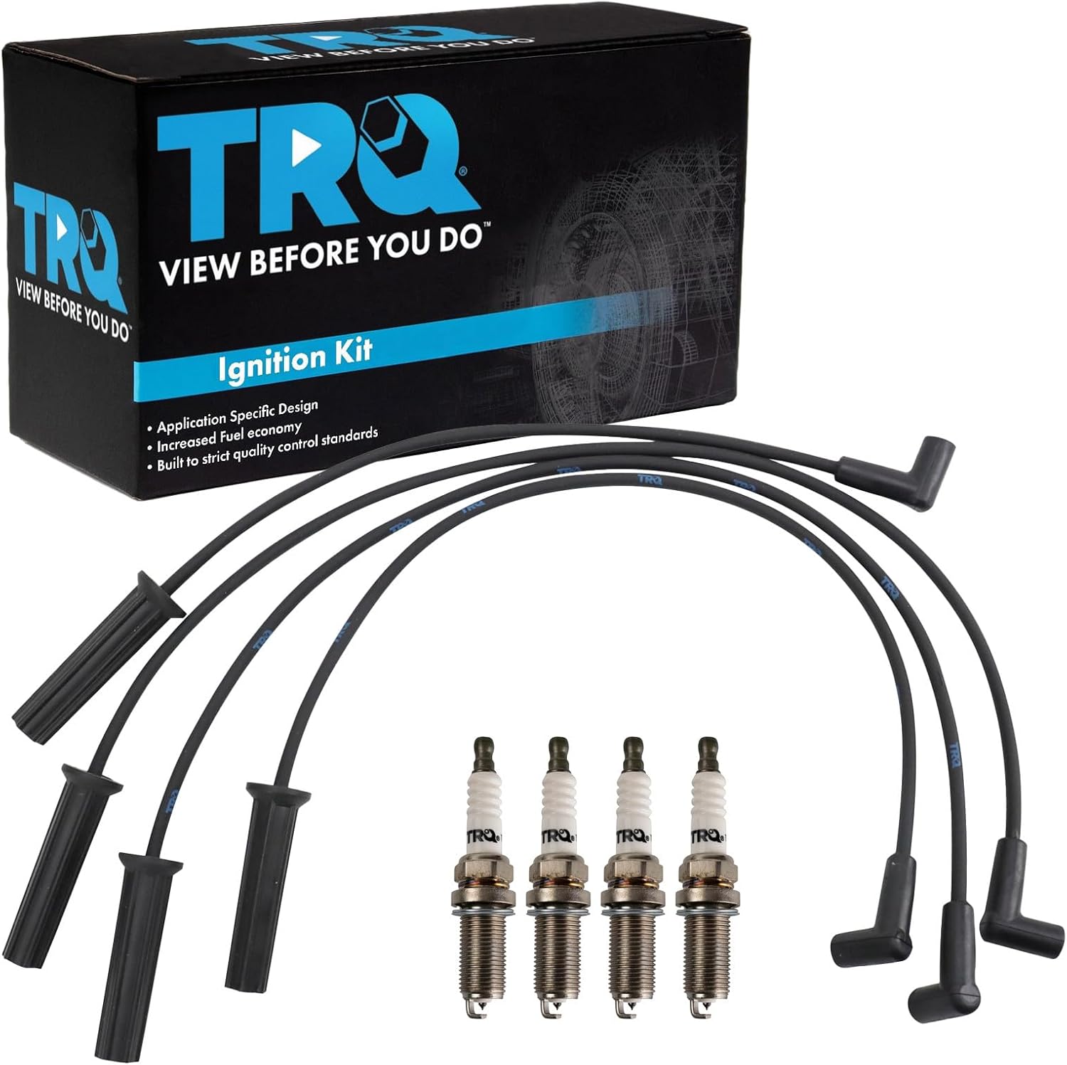 TRQ Spark Plug Kit 5 Piece Compatible with 1998-2002 Chevrolet Cavalier 1998-2002 Pontiac Sunfire