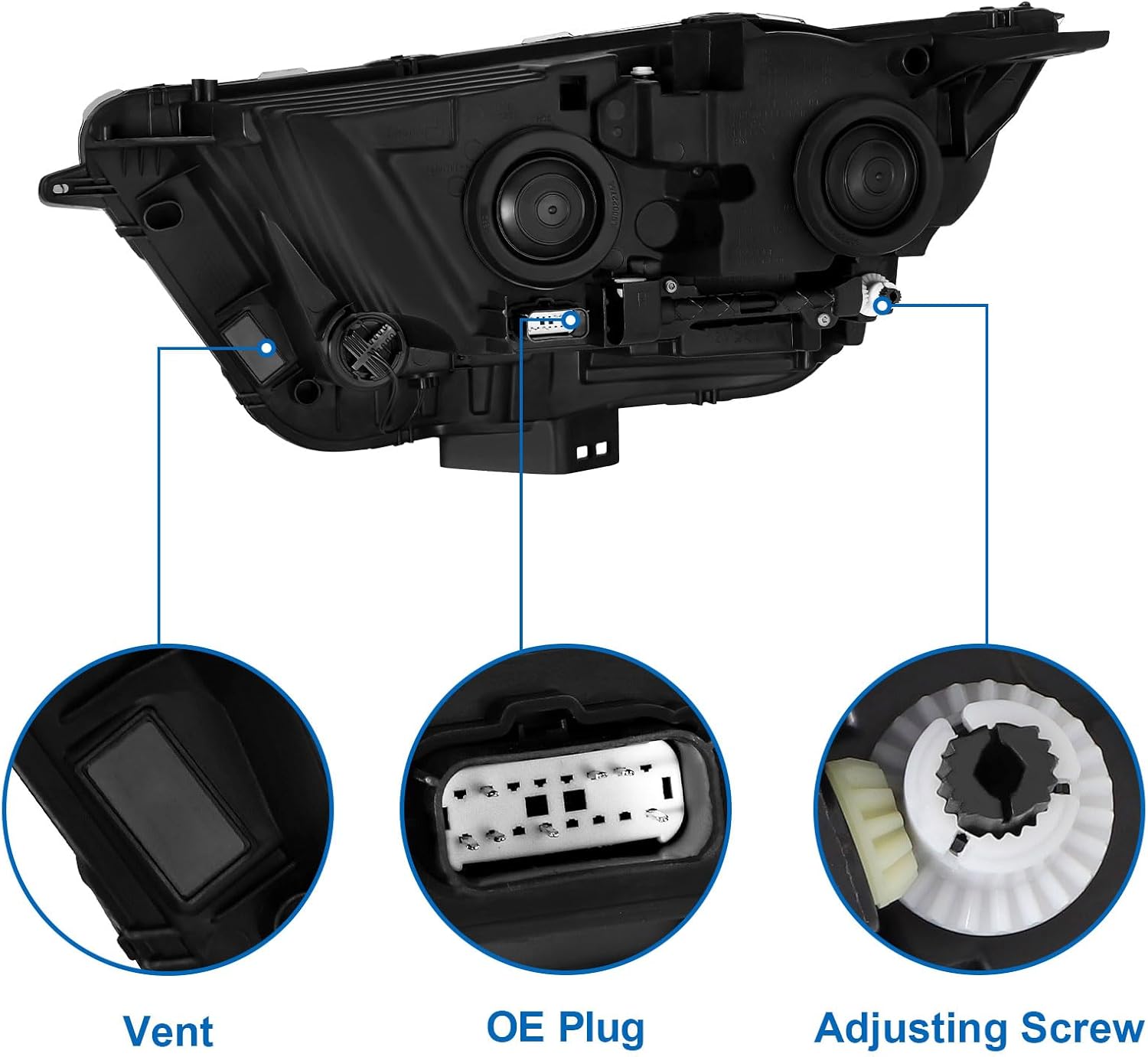 Ford Edge Headlight Assembly 2015-2018 Projector Headlamp Driver & Passenger Side