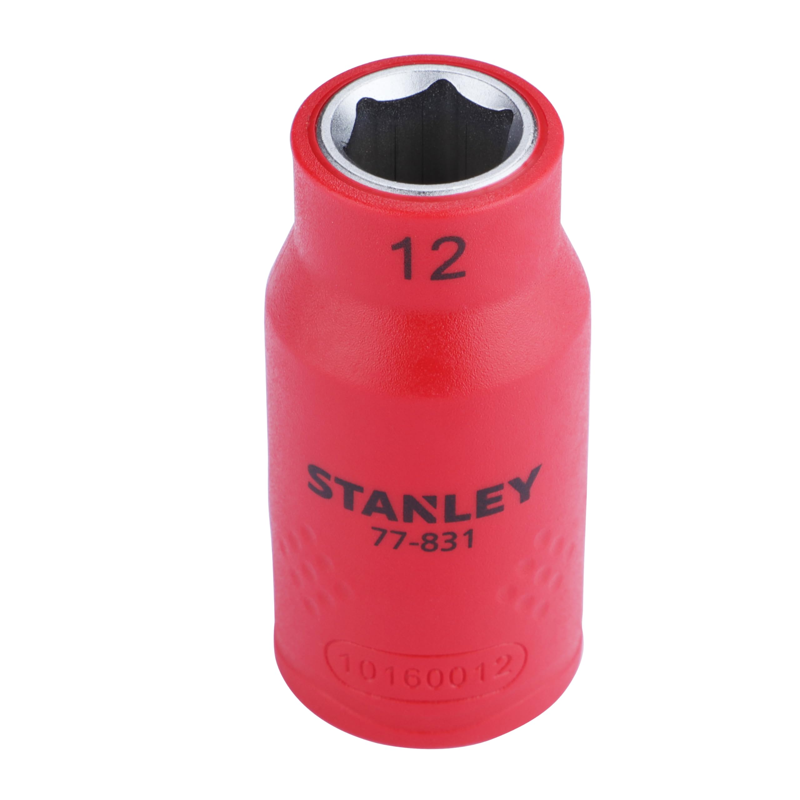 STANLEY STMT77831-23B 1/2" VDE Insulated Metric Socket 12mm, Ideal For Repair Of Electric Vehicles, Red-image-7