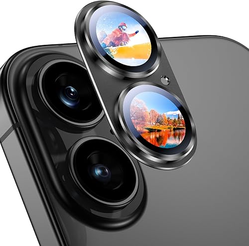 Miniatura 46 de Uyiton - Protector de lente de cámara de iPhone 15 Pro y 15 Pro Max, no se rompe fácil, fuerte absorción, compatible con fundas, cubierta de cámara