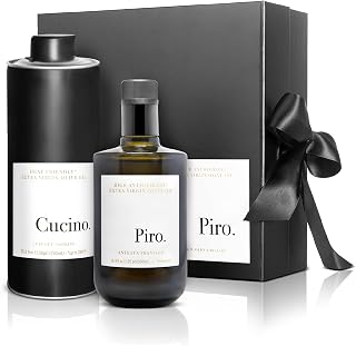 The Essential Duo – Premium Extra Virgin Olive Oil Gift Set | Piro 500ml + Cucino 750ml | Cold-Pressed, Early Harvest, Italian EVOO | Gourmet Gift for Cooking & Finishing