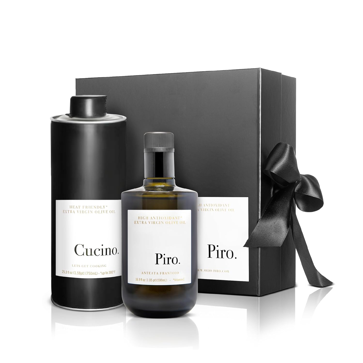 The Essential Duo – Premium Extra Virgin Olive Oil Gift Set | Piro 500ml + Cucino 750ml | Cold-Pressed, Early Harvest, Italian EVOO | Gourmet Gift for Cooking & Finishing