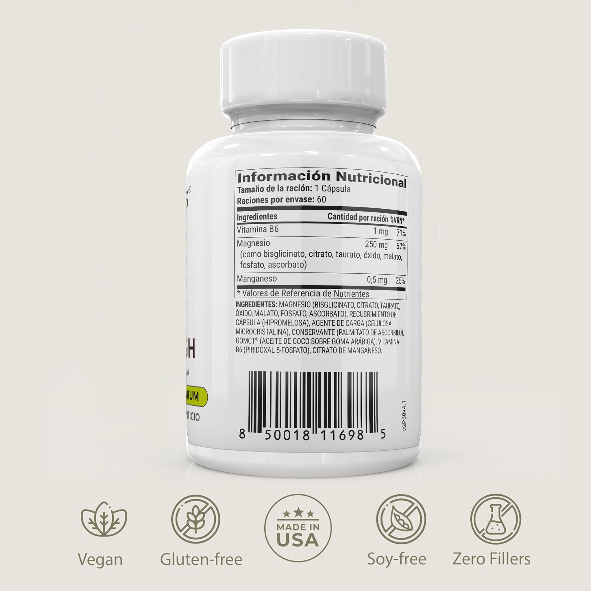BiOptimizers Magnesium Breakthrough 4.0 Complejo 7 En 1 | 60 Cápsulas