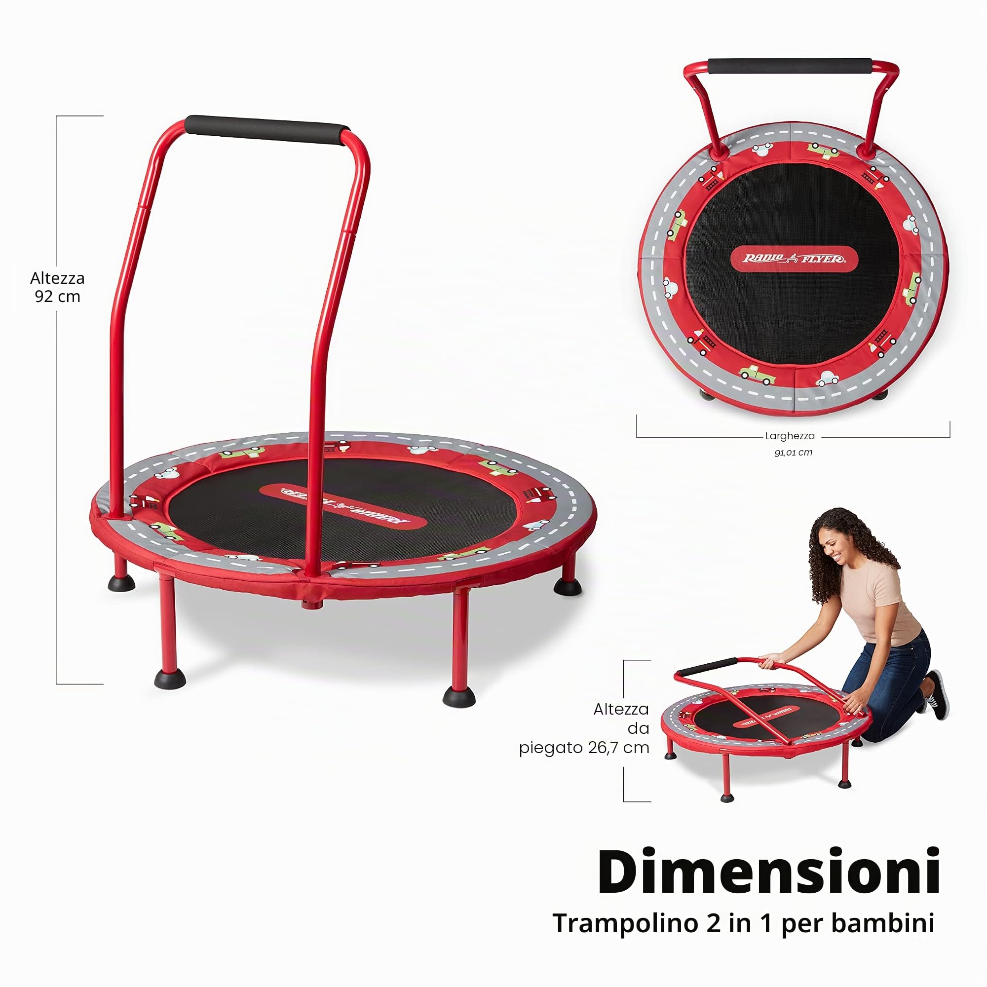 Radio Flyer - Trampolino per bambini 2 in 1