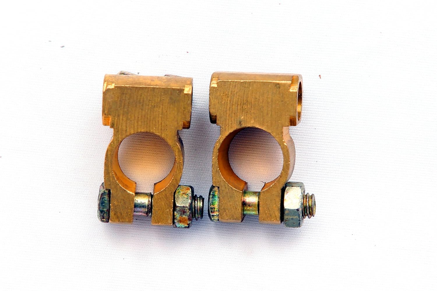 TOOLBUX Battery Terminal Connectors Set of 2 | Heavy-Duty Brass Positive & Negative Clamps | Universal Fit for Automotive Inverter Tractor Solar Truck & Marine Use-image-21