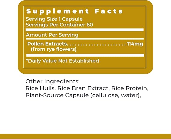 Premier Research Labs UltraPollen - Bee Pollen Supplement, Rye Pollen Extract, Prostate Health, Bee Pollen Extract from Rye Flower with Amino Acids, Supplement for Men & Women- 45 Vegetarian Capsules