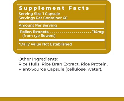 Premier Research Labs UltraPollen - Bee Pollen Supplement, Rye Pollen Extract, Prostate Health, Bee Pollen Extract from Rye Flower with Amino Acids, Supplement for Men & Women- 45 Vegetarian Capsules