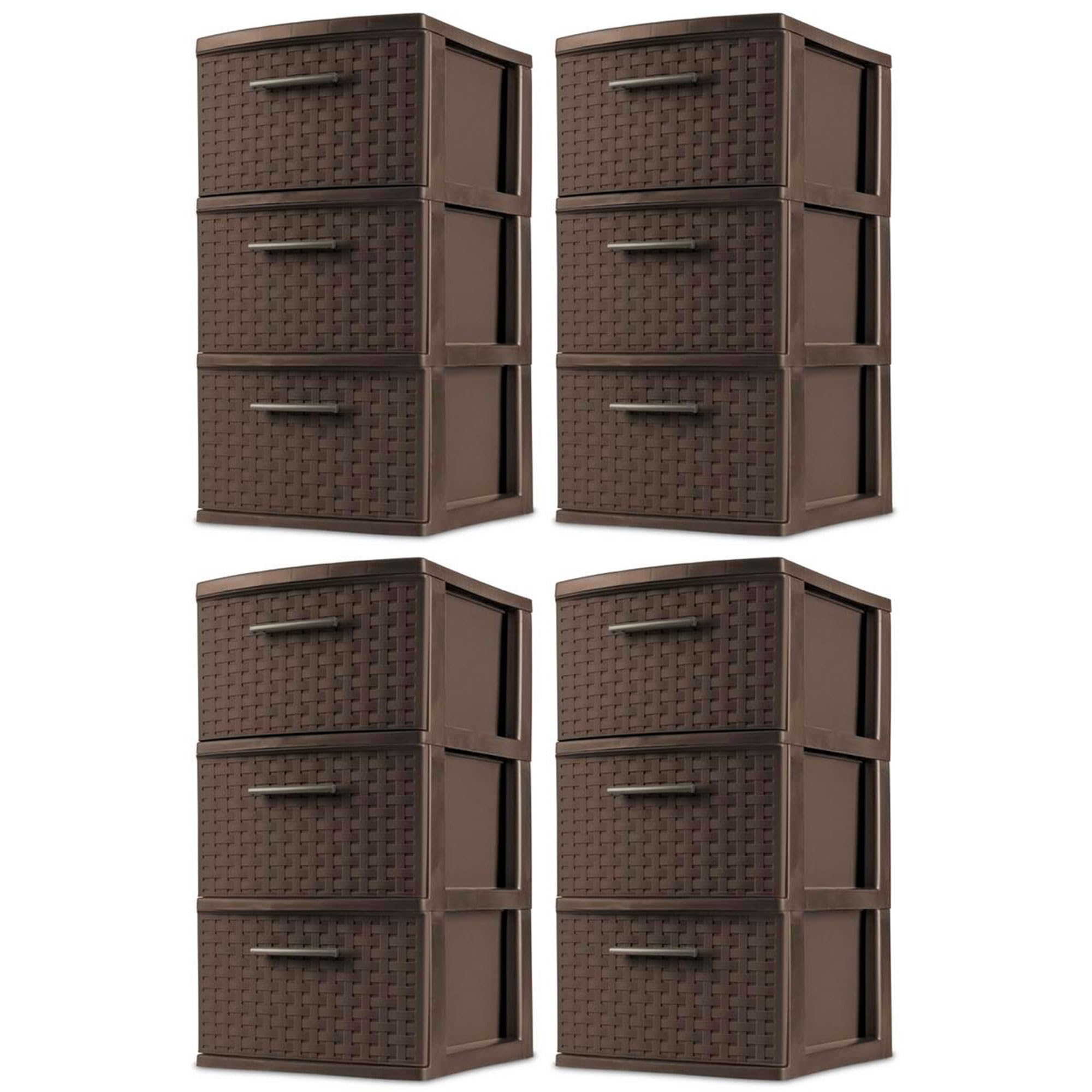 Amazon.com: Sterilite 26306P02 3 Drawer Weave Tower, Espresso
