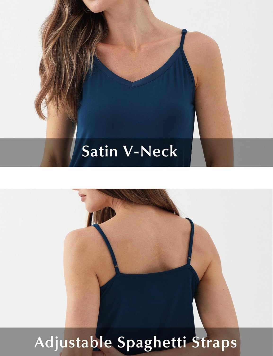 GYS Bamboo Viscose Women's Full Slips Adjustable Spaghetti Strap Soft Chemise Nightgowns - Image 5