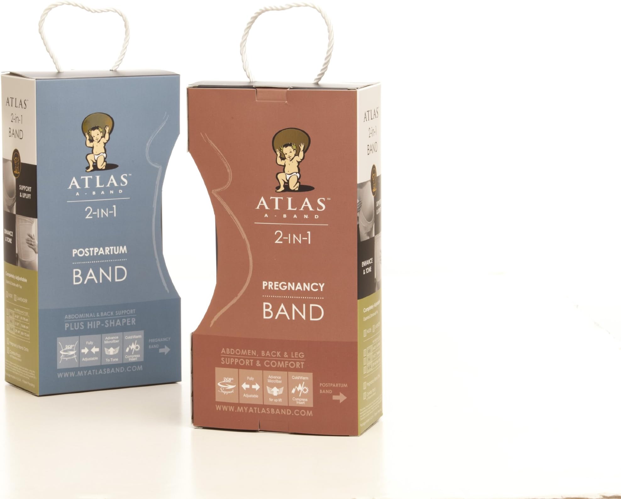 Atlas Band Combo: Support Pregnancy Band with Toning Postpartum Band - Lavender X-Small/Small