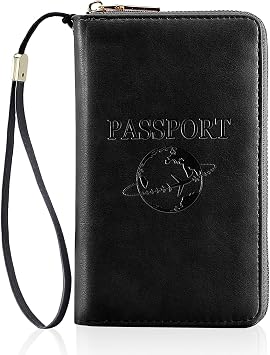 Passport Holder for Travel Essentials Passport Wallet Cover Case for Travel