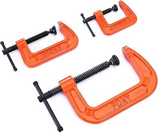 PONY Malleable Iron C-Clamp Set, 3-Piece, (1", 2", 3")