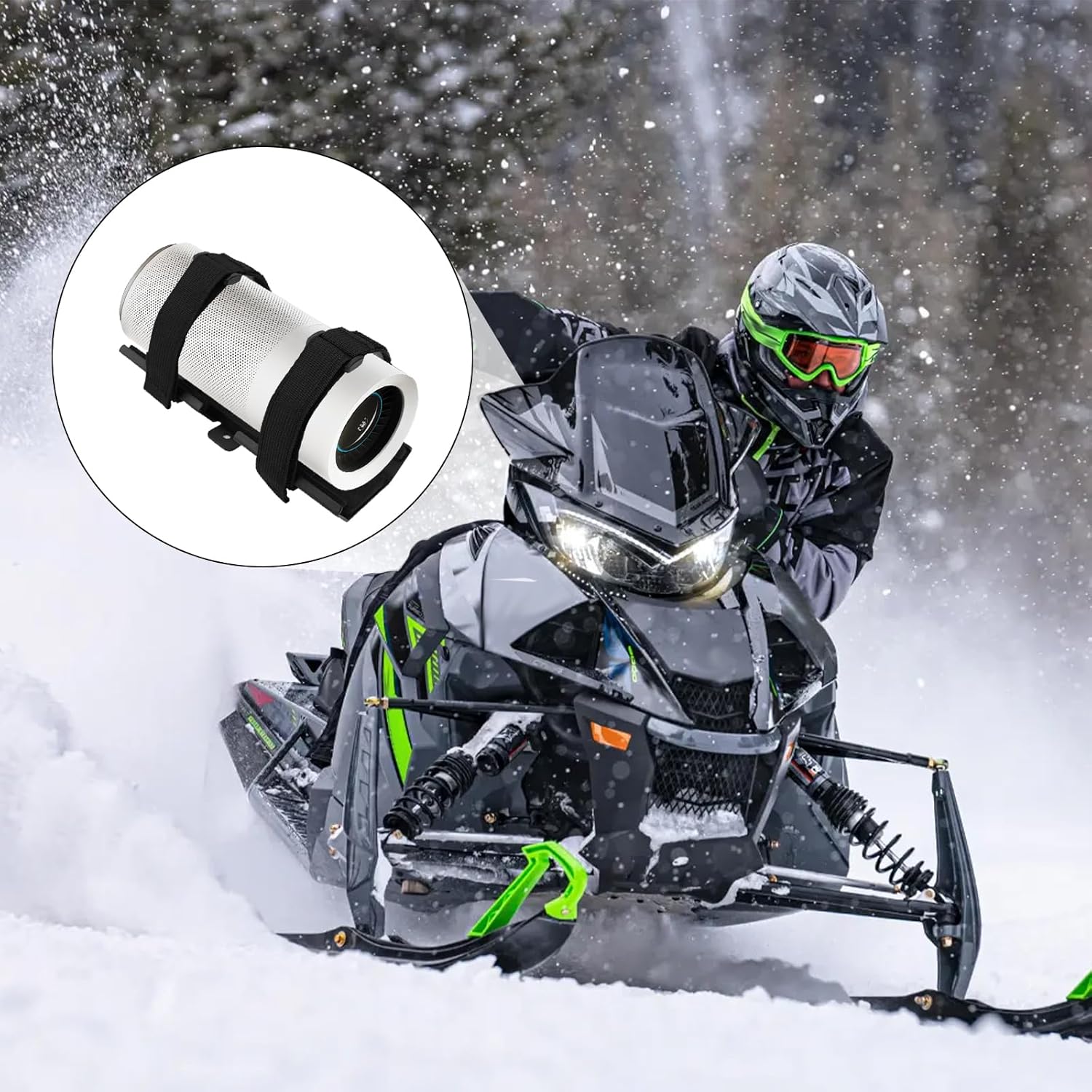 Jerbor Portable Speaker Mount Fits for Snowmobile, Waterproof Metal Speaker Mount Holder Fit for Jet Skis, Boats, Suitable for Most Speakers - Image 7