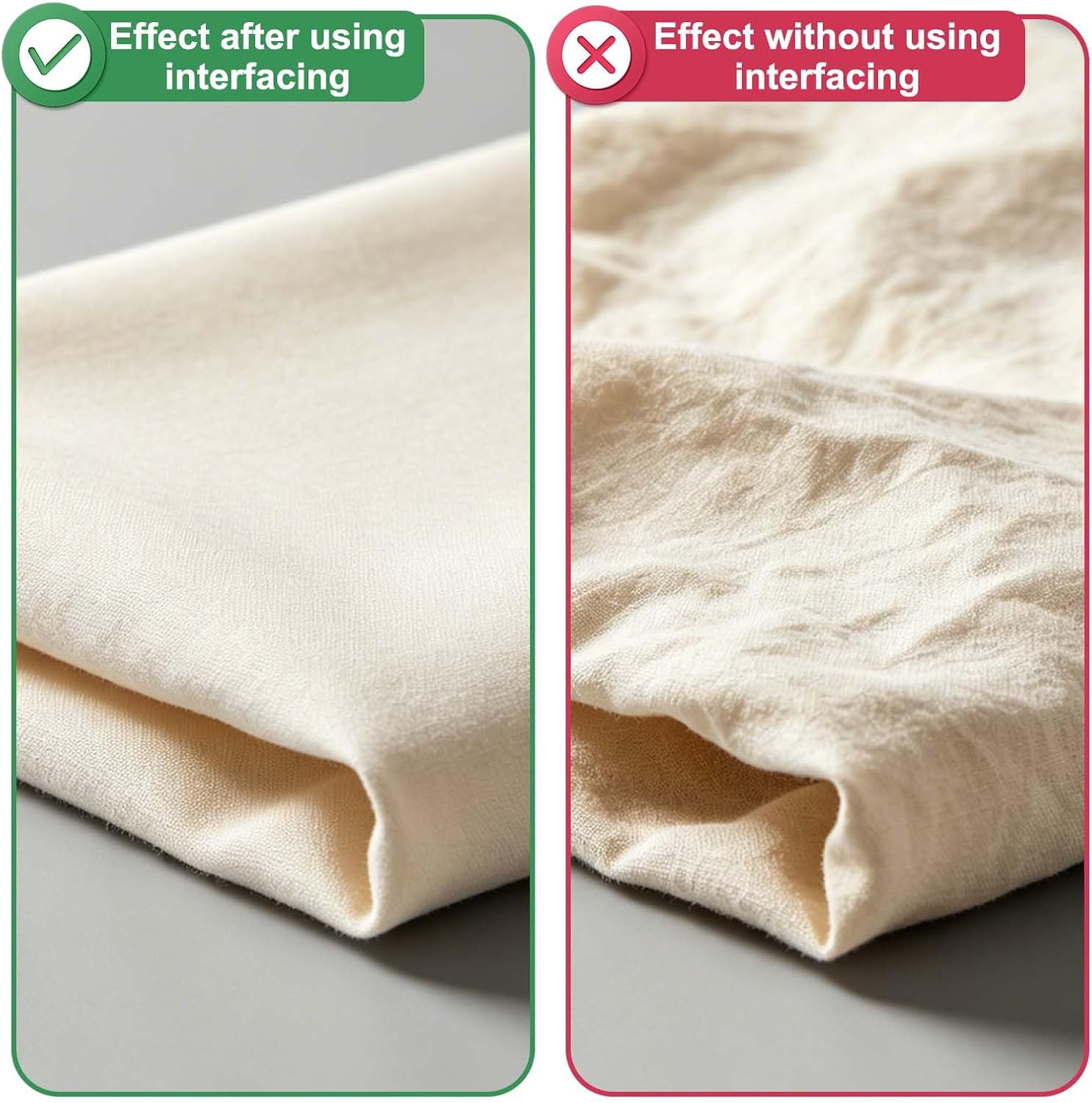 Fukaisu Fusible Interfacing with 2.5x2.5in Grid, 47" x 4 Yds Durable & Washable Lightweight Nonwoven Layout Grid Iron On Interfacing Fabric Suitable for Sewing Quilting DIY Craft