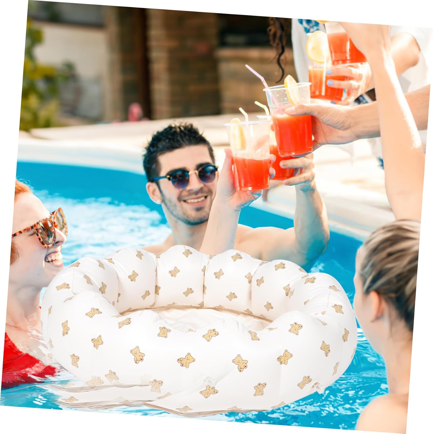 Small Inflatable Pool for Boys and Girls Round Bathtub Boy Girl Swim Toy Portable for Fun and Birthday Celebrations