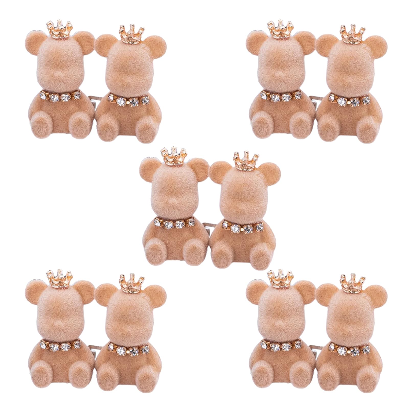 carotoe Trousers Fasteners Bear Decoration Accent Easy Installation on Any Pants Trousers Fasteners Bear Decoration