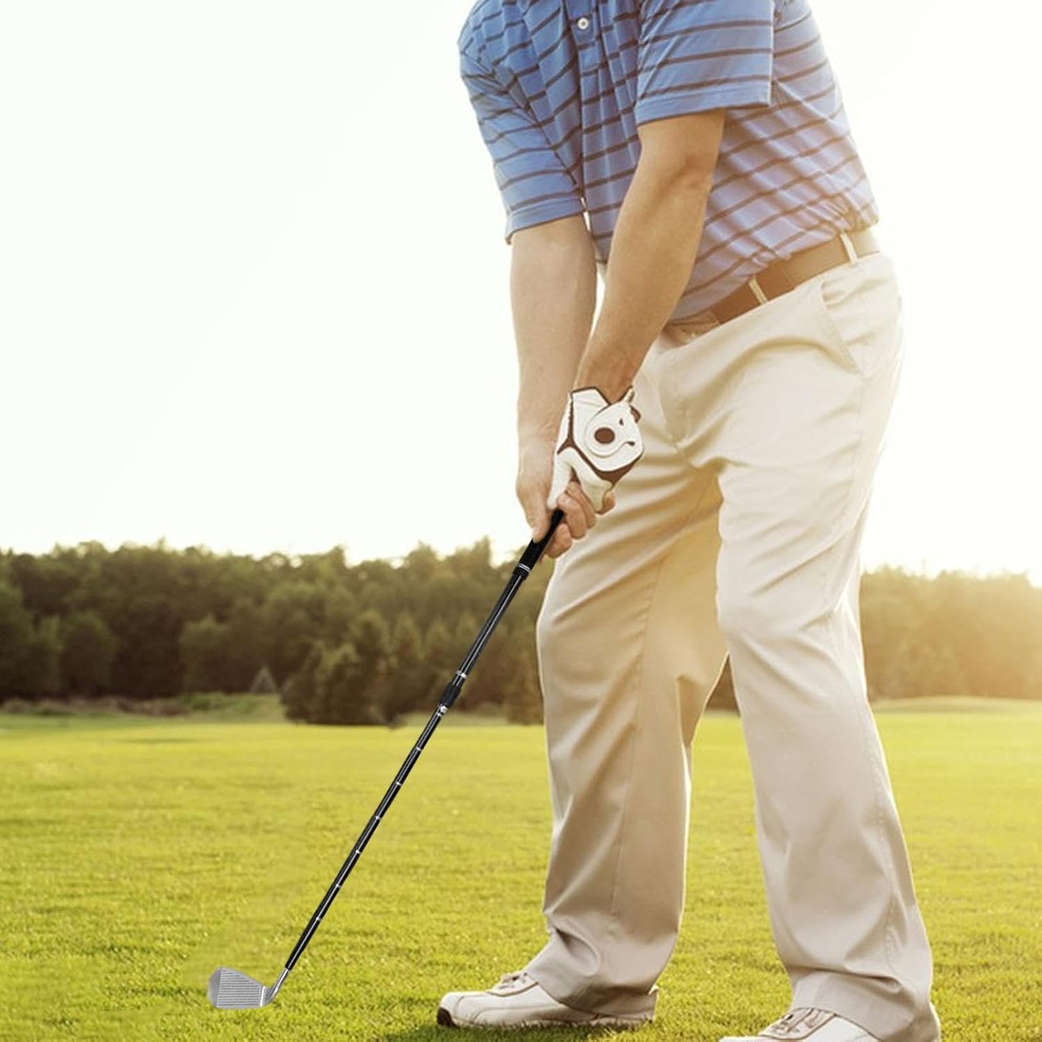 Telescopic Golf Club - Golf Practice Putter, Adjustable Telescopic Golf Club | Golf Putter Shaft, Golf Telescopic Chipping Rod, collapsiblee Golf Club, Golf Accessories for Women Men Teens Lawn Home