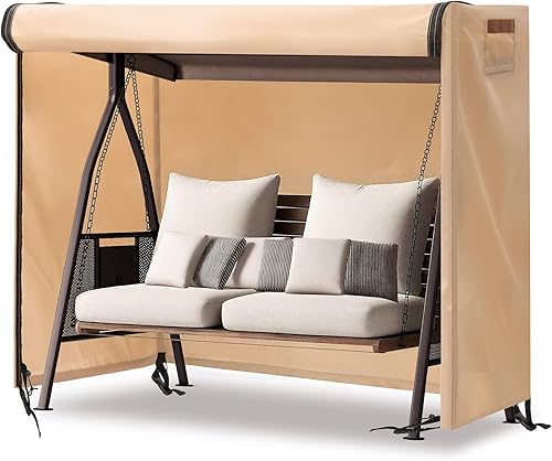 Fundas para Columpios de Exterior para Columpio de Patio de 2 Asientos, 65" L x 50" P x 66" A, Funda para Columpio de 2 Asientos Impermeable, Funda