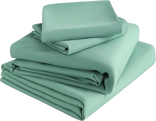 Vista 91 de NTBAY Juego de sábanas de 3 piezas, 100% microfibra tamaño individual, 1800 hilos, súper suave y acogedor, resistente a las arrugas, a la Aqua