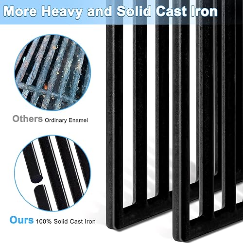 Miniatura 6 de Adviace Piezas de repuesto de parrilla para parrilla de gas Nexgrill 720-0888, 720-0888N, 720-0830H, rejillas de cocción de hierro fundido de 17