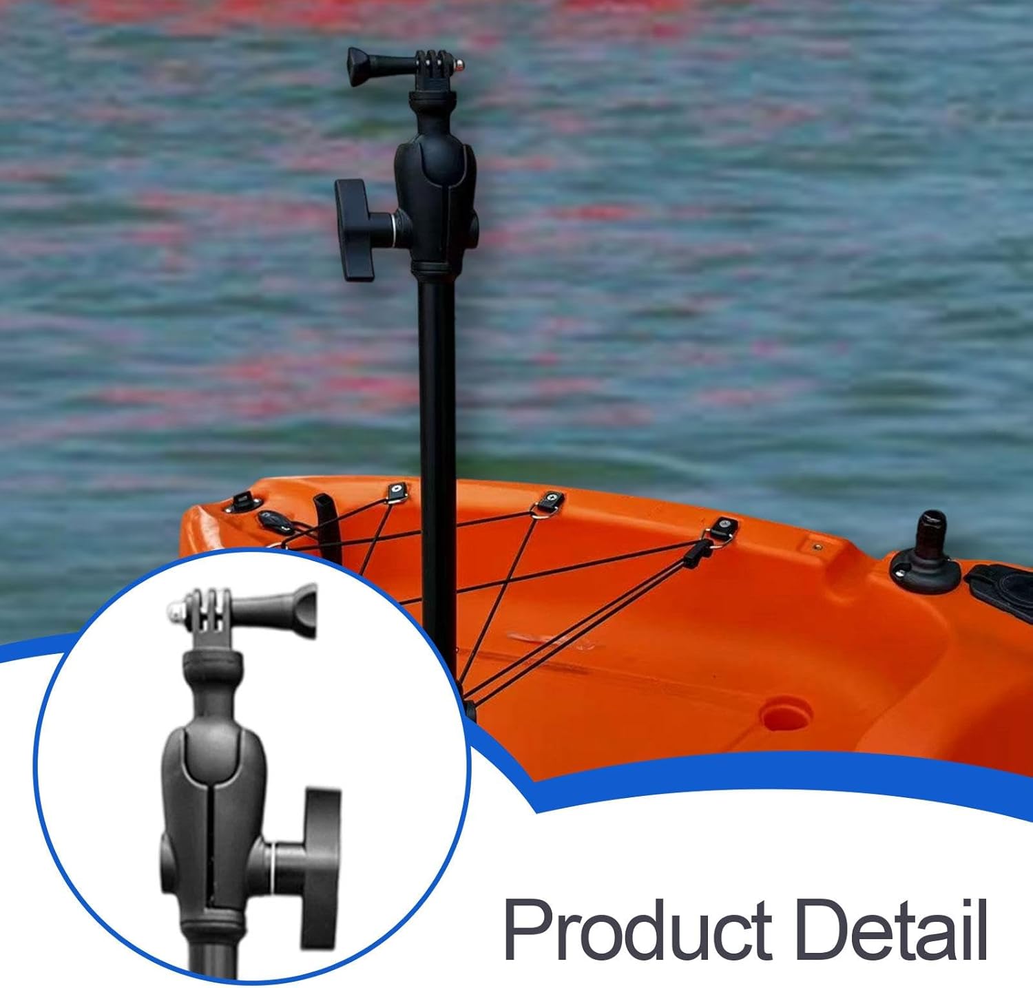 Kayak Track Mount Camera Holder Mounting Bracket Kayak Boat Accessory Stable Motion Camera Mount for Surfing Paddleboards