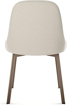 Amisco Harper Dining Chair - Cream boucle Polyester/Bronze Metal