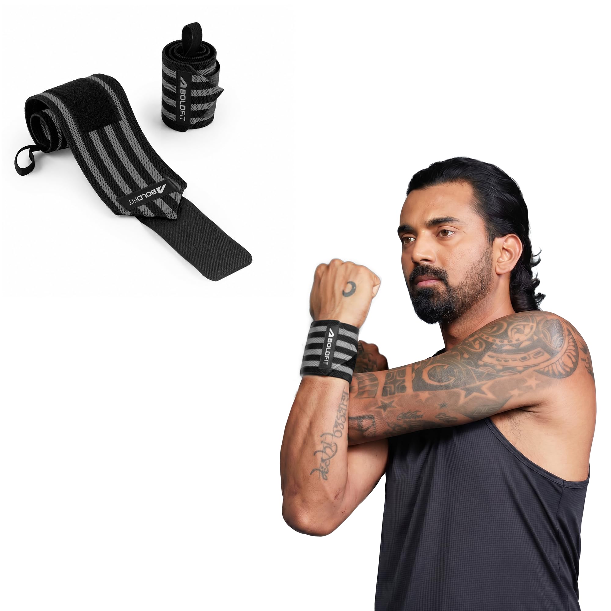Boldfit Wrist Band for Gym Workout Wrist Support for Gym Straps