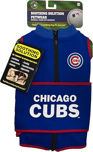 Miniatura 8 de MLB Chicago Cubs - Chaleco calmante para la ansiedad para perros y gatos con ansiedad, miedos, fuegos artificiales, ruidos fuertes, oscuro, mantiene