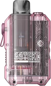 Aspire Gotek X Vape Kit E Cigarette Starter Vape, Smooth MTL & RDTL Vaping, Built-In 650mAh Battery, Inhale Activated, 10-13W, Multiple Safety Features, TPD Compliant Ecig, 2ml No Nicotine (Pink)