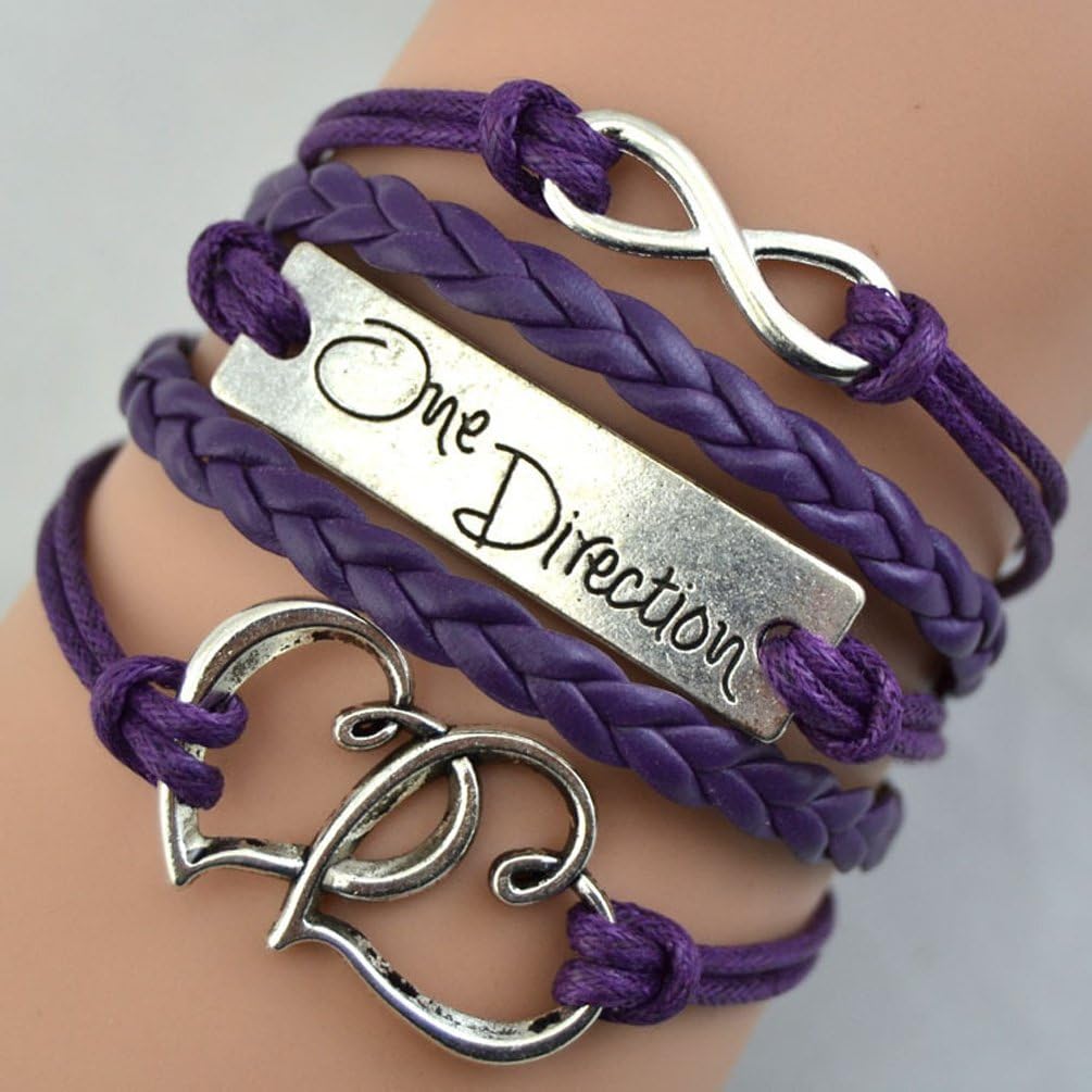 Classic Refinement Vintage 1D Bracelet Love Leather Rope Infinity Punk Style