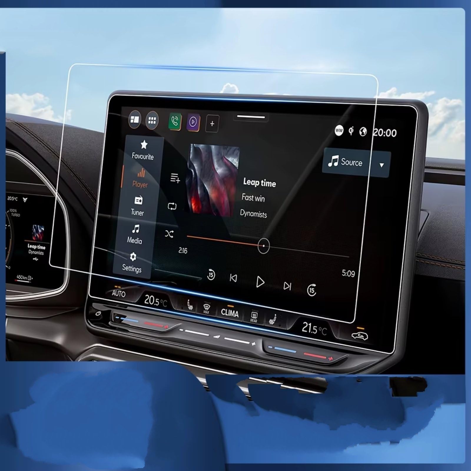Kompatibel Mit VW Für ID.5 2024–2026, Auto-GPS-Navigations-Displayschutz, Touchscreen-Schutz, HD-klare Auto-Display-Abdeckung Schutzfolie Navigation(Set)