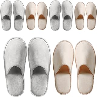 6 Pairs Spa slippers, Non Slip disposable slippers, washable reusable, super soft crystal velvet, which can be used as women men, house, indoor, bathroom, bedroom, guest, hotel, bride slippers