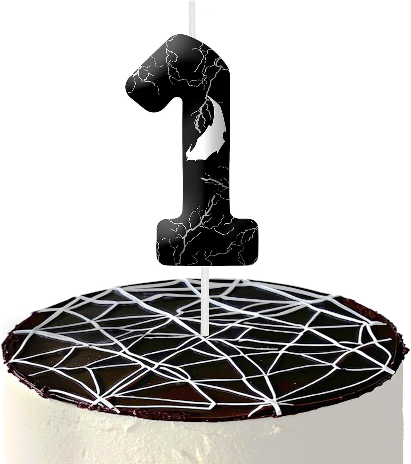 Black Anime Themed Birthday Candles, Number 1 Candle Birthday Party Supplies, 2.4 inch Birthday Candles for Cake Topper Party Decorations, Birthday Decorations for Boys Girls (Number 1)