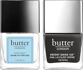 Nail Polish Set - UV Gel Top Coat & Nail Lacquer, (Earl Grey)