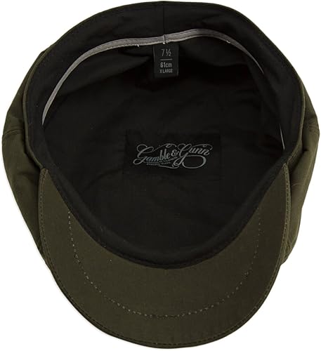 Miniatura 3 de Gamble & Gunn 'Huntsman' - Gorra de algodón encerado marrón con 8 paneles