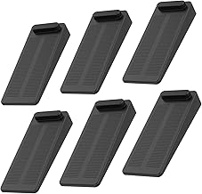 Door Stoppers, Yosemy 6 x Non-Slip Floor Door Wedge with Adjustable Height, These Wedges Can Be Used on a Base Like Tiles, Concrete, Cement, Carpets, Laminate Floors, etc. Black