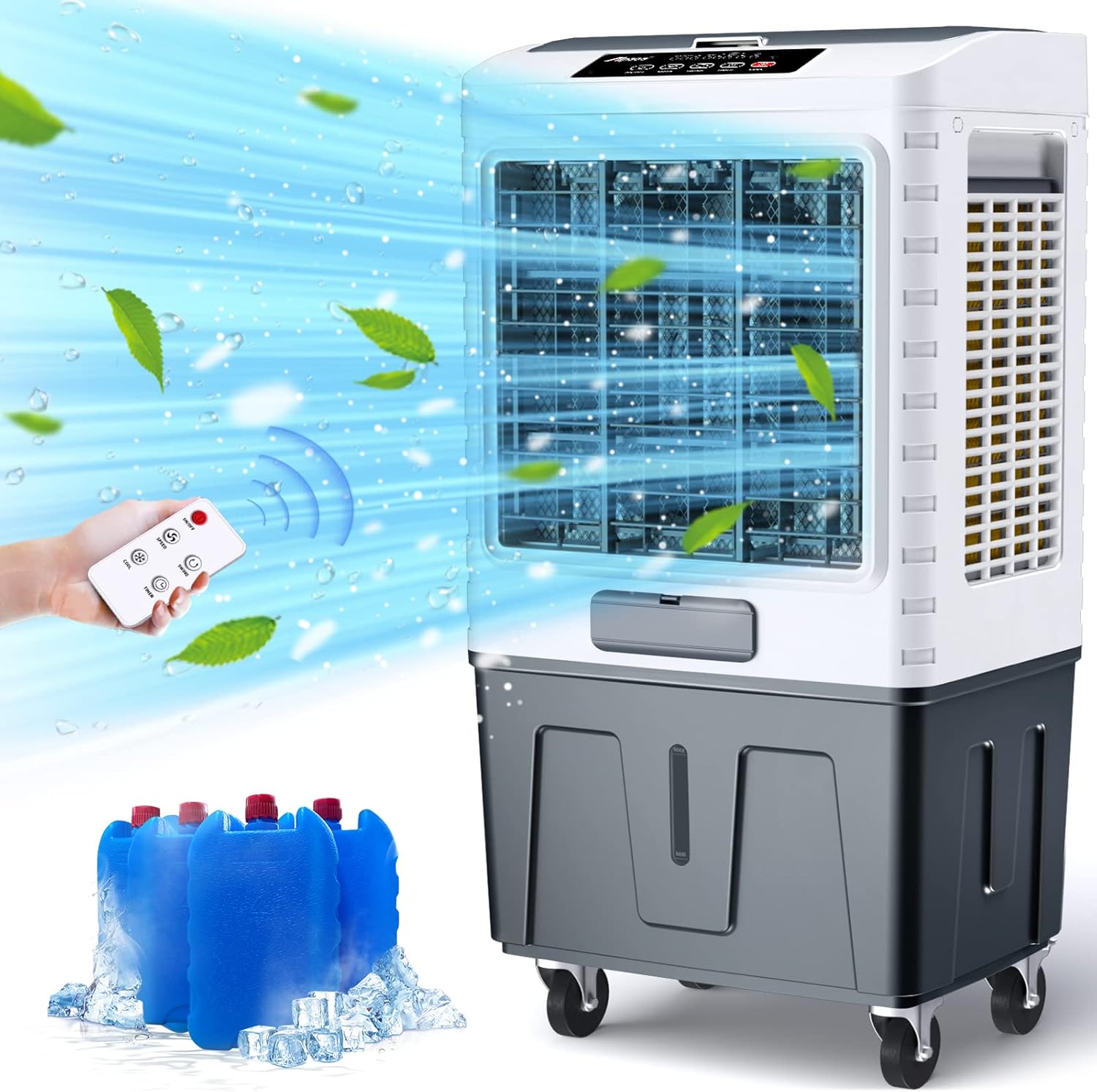 Evaporative Air Cooler, 3000CFM Swamp Cooler, 120