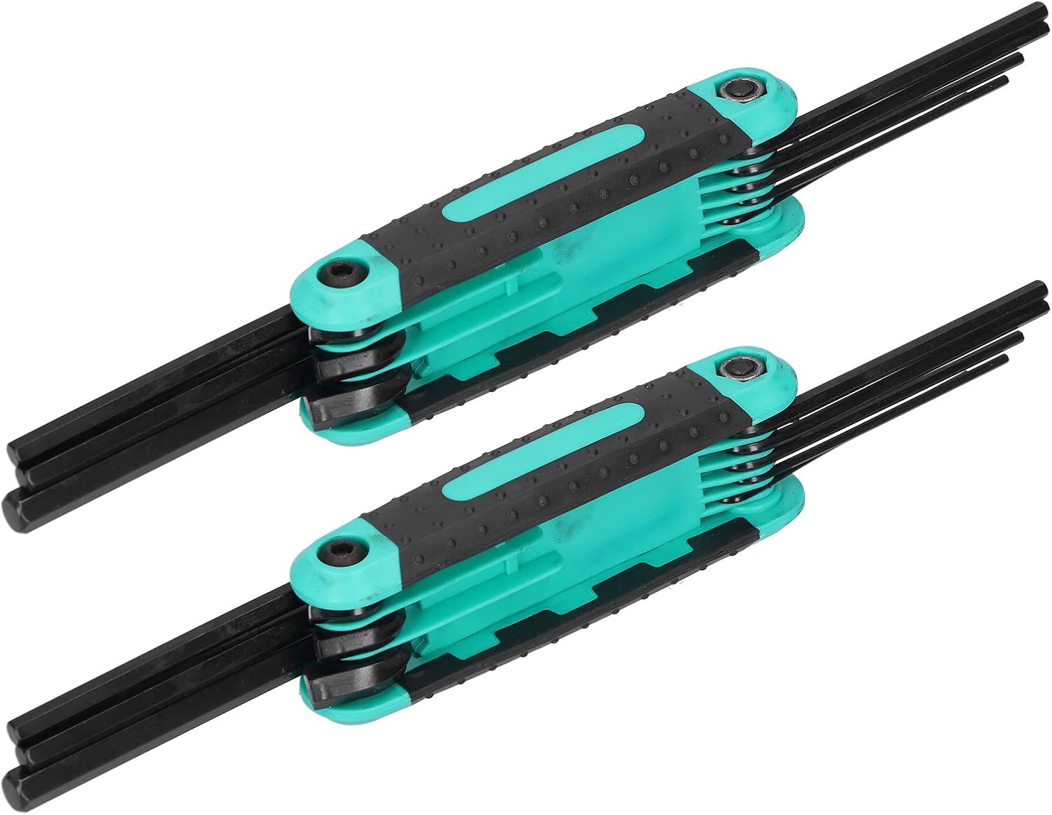 8 in 1 Folding Hex Wrench, 2Pcs Folding Wrench Set for Tighten Remove Screws Multifunction Hand, Hex Keys