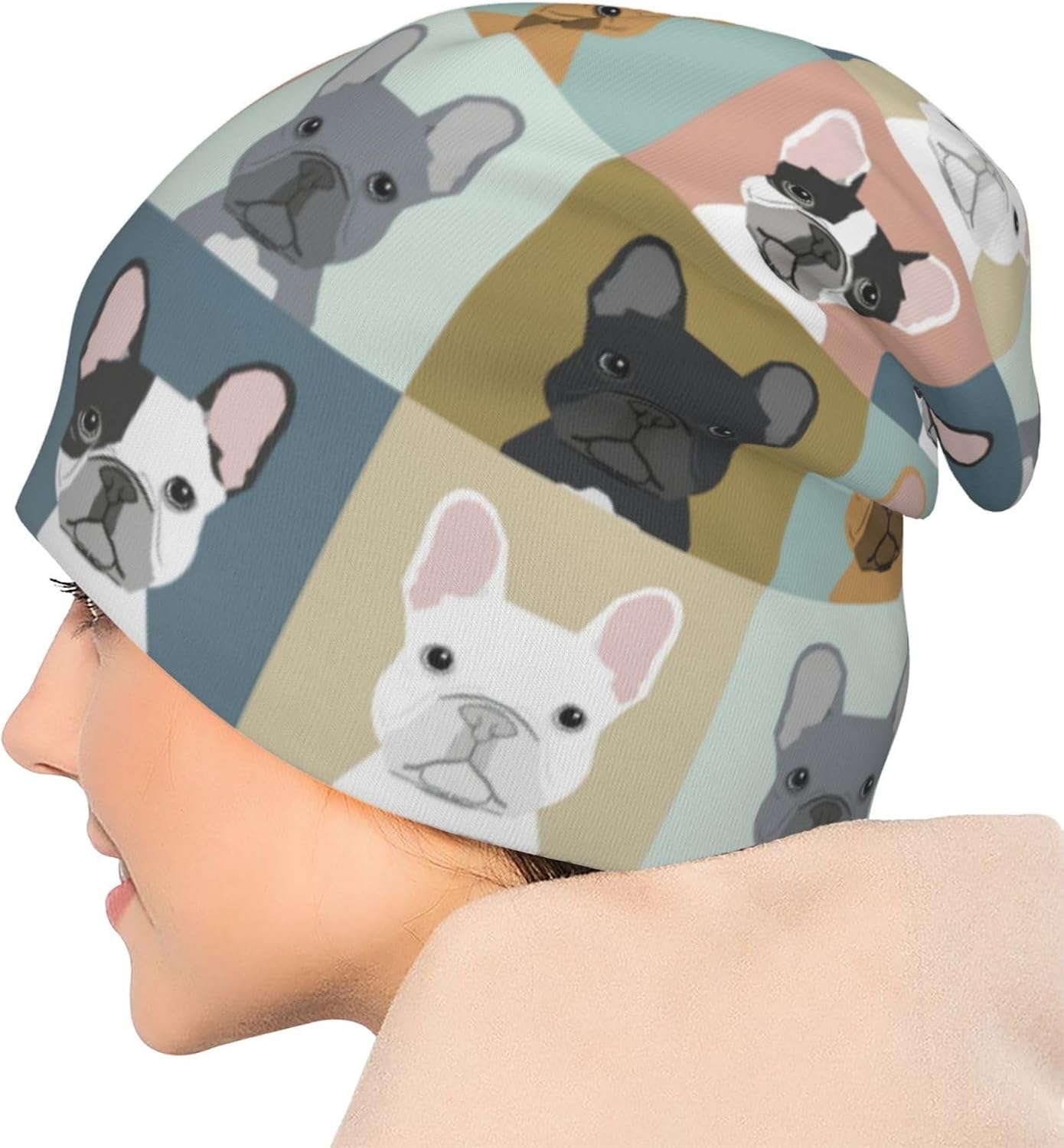 Animal Beanie for Women Men, Warm Stretch Knitted Beanies Hat Lightweight Slouchy Cap Cancer Headwear - Image 6