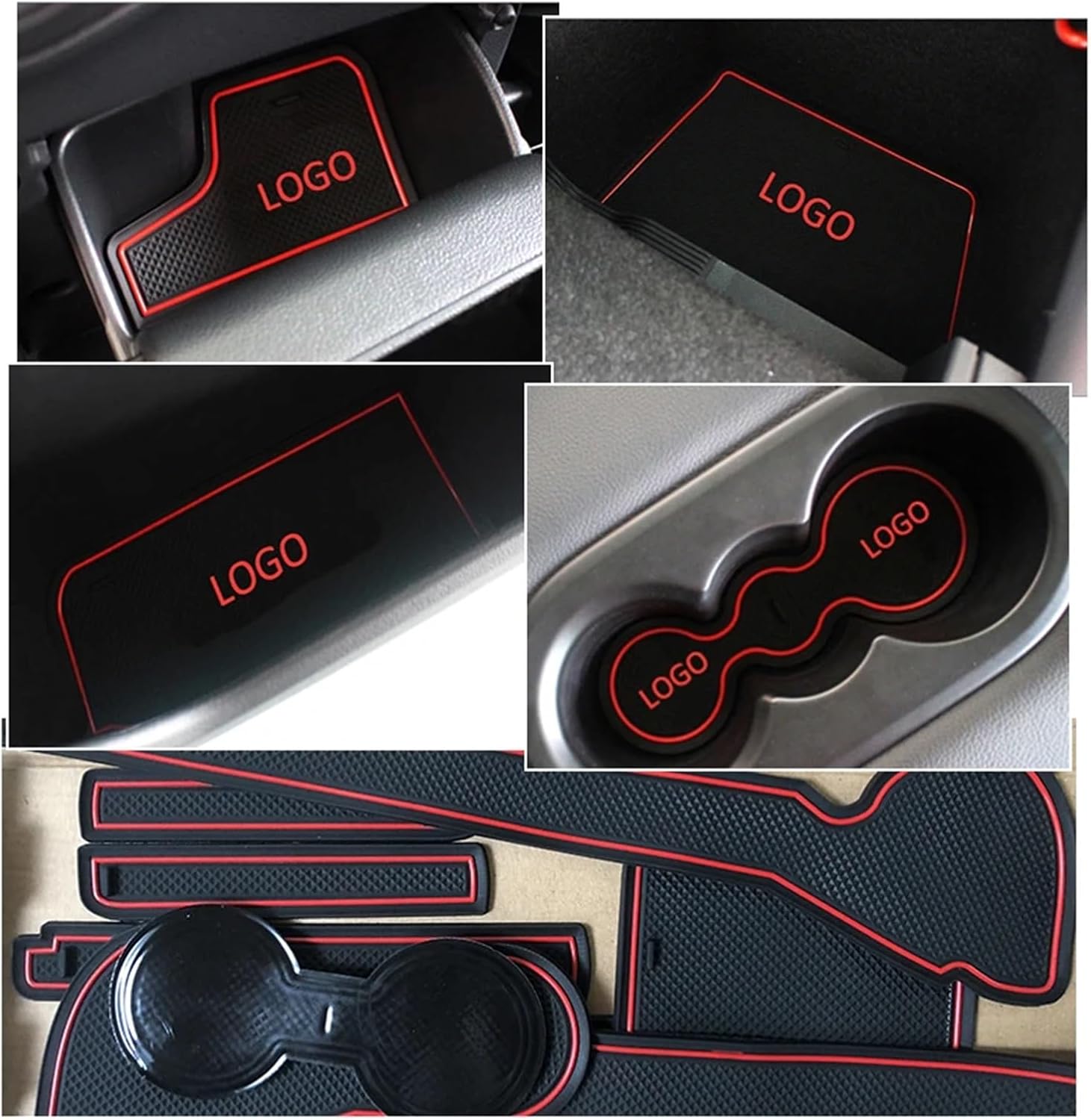 Rubber Mat Compatible with CRV CR-V CR V 2007~2011 2012 2013 2014 2015 2016 2017 2018 2019 Anti-Slip Gate Slot Car Sticker Accessories(White CRV 15-16)